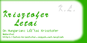 krisztofer letai business card